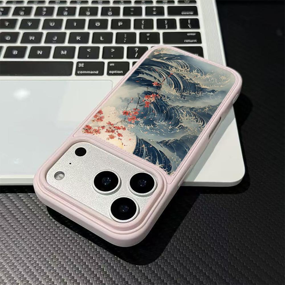 Чехол для телефона в китайском стиле с изображением волн для iPhone 17 17Air 15 14 13 12 11 16 Plus 16 Pro Max, противоударный, мягкий чехол Funda