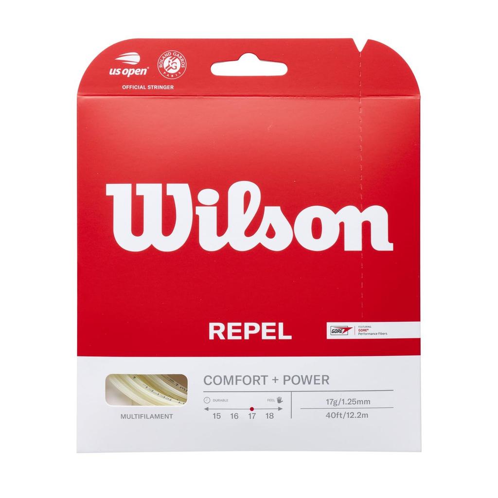 Струна для тенниса Wilson Repel 17 WR831260117 1.25мм Мультифиламентный Нейлон Струна для Ракетки Прочная Высокое Натяжение Поддержание Одиночный Комплект