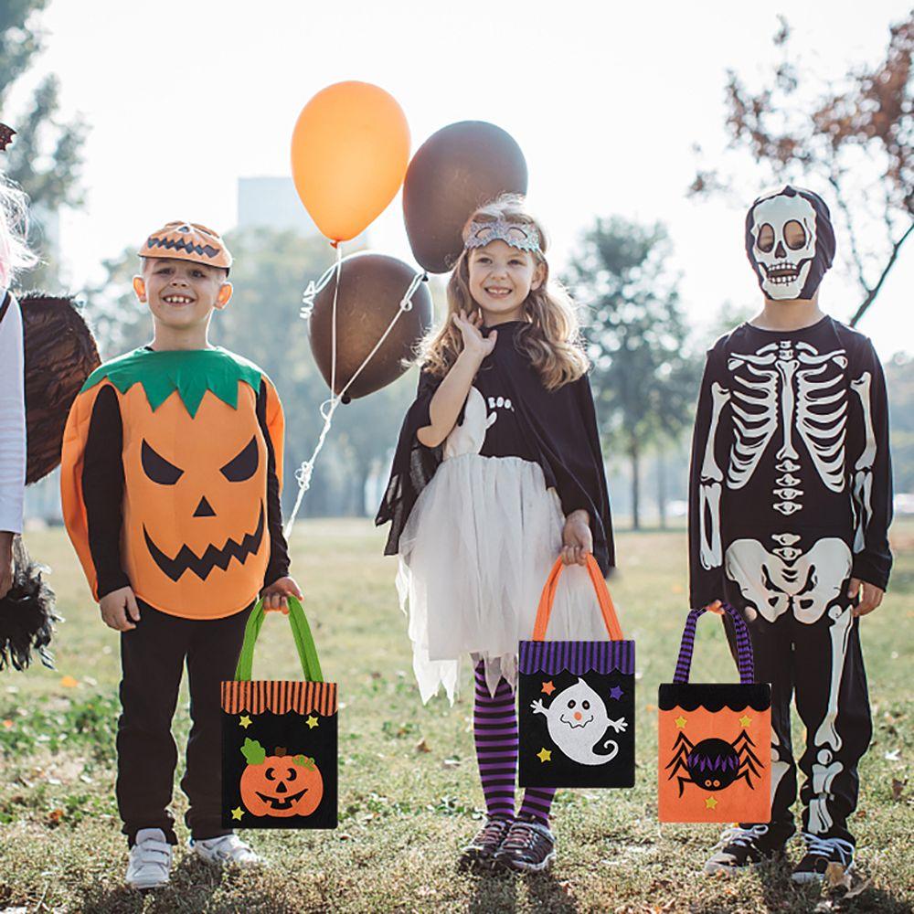 Halloween Decoration Props Trick Or Treat Non-woven Bag Gift Pouch Tote Bag Halloween Candy Bag