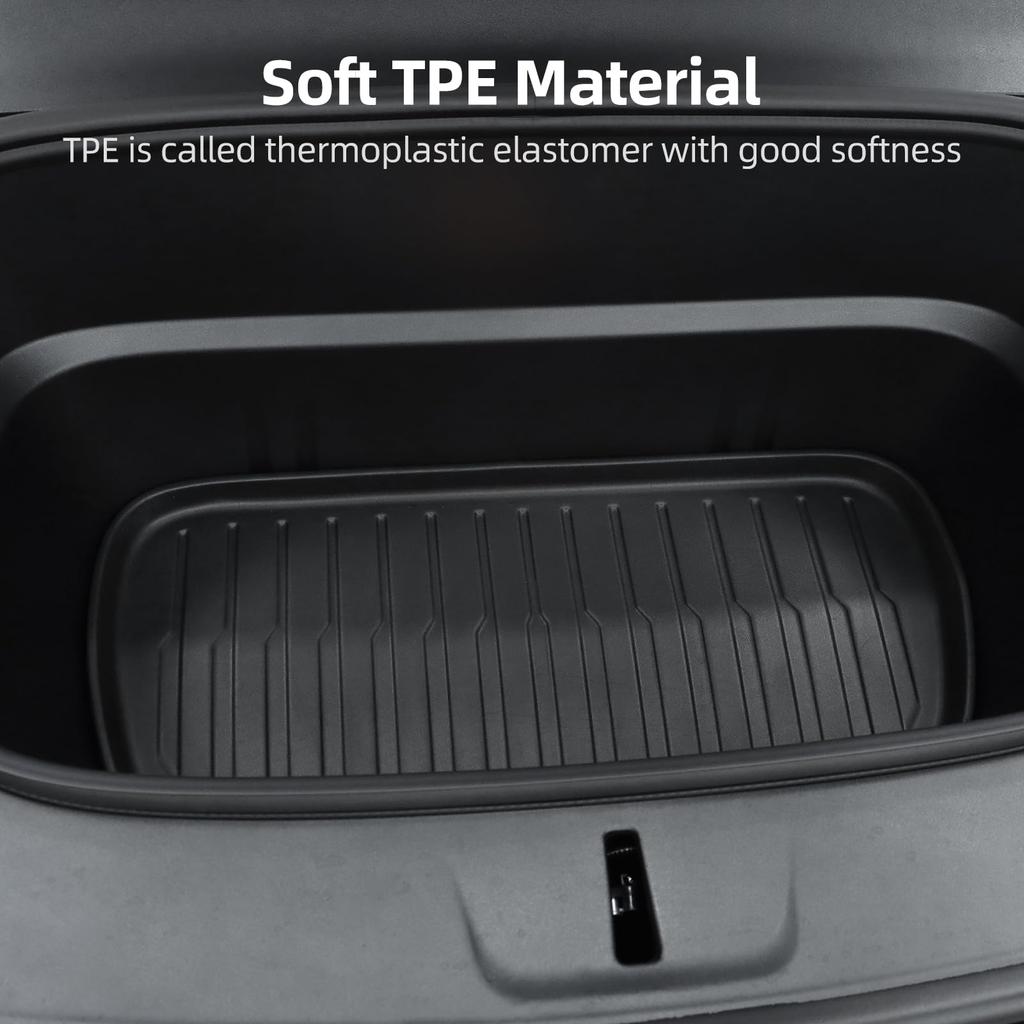 TPE Waterproof Trunk Cargo Liner Mat for Tesla Model Y Juniper 2025, Full Protection Rear Seat Cover Accessories