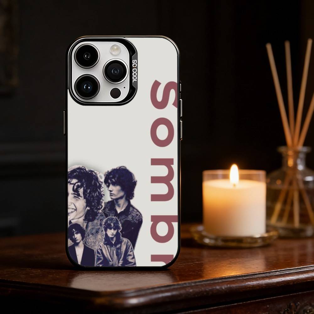 Чехол для телефона S-Sombr для iPhone 17 16 15 14 13 12 11 Pro Max Plus Серебристый Матовый Черный Чехол