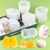 Lovely Dessert Baking Mold Cute Animal Shape Clear Puddings Mould  Desktop Decoration