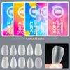 420PCS Matte Fake Nails Capsules Almond Coffin Full Cover False Nails Frosted Artificial Nail Soft Gel Tips