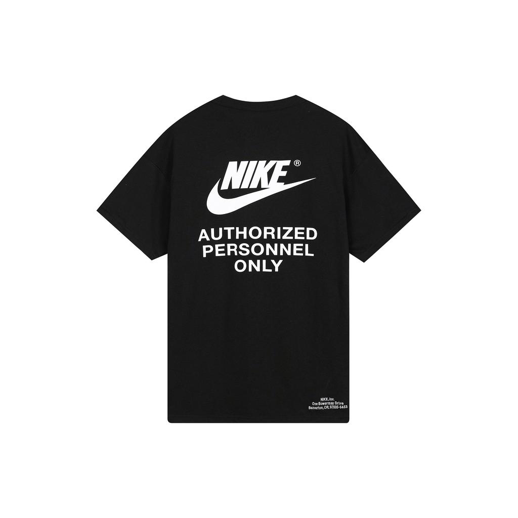 Nike Спортивная одежда Мужская Футболка с принтом логотипа-буквы Ретро Круглый вырез Черная DM6428-010