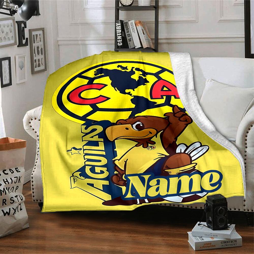 Custom Name Club America Eagles Party Blanket For Couch Bed Plush Cozy Fuzzy Blanket Super Soft Warm Blankets For Fall And Winter 0916227