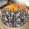 Naruto Characters Round Area Rug Carpet Rug For Living Room Bedroom Sofa Playroom Decor Nonslip Floor Mat