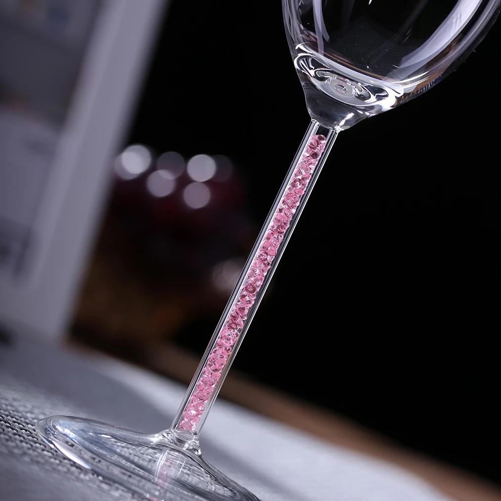 Набор свадебных бокалов из 2 шт., европейский стиль, алмазные бокалы для вина, боросиликатное стекло, бокал для шампанского, подарки на день Святого Валентина, 260 мл