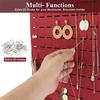 Wall Mounted Jewelry Display Organizer Bag Vertical Earring Necklace Bracelet