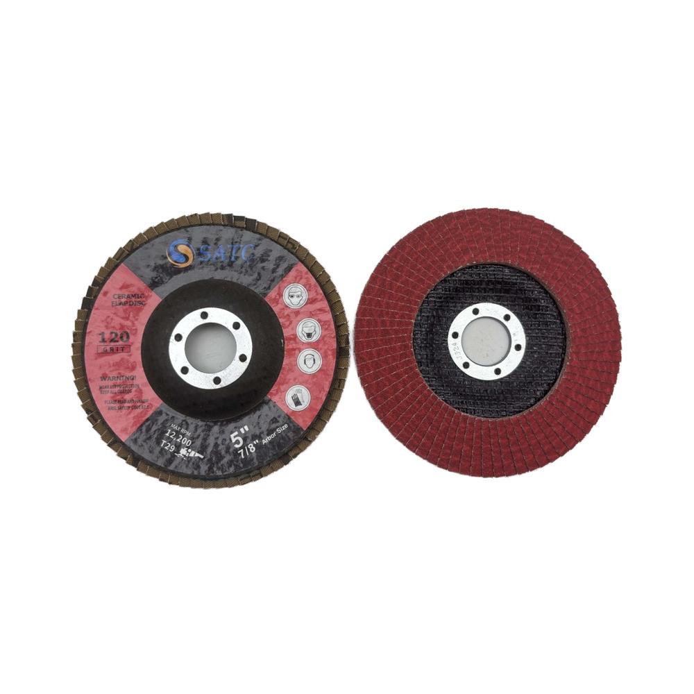 Fast Shipping 20PCS 125x22mm Ceramic Flap Discs for Angle Grinder 40 Grit High-Density Bevel Type Flap Disk #29