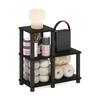 Полка с акцентом Furinno Espresso/Черный, 48 см Ш x 23,9 см Г x 50,5 см В [Официально импортировано из Японии]
