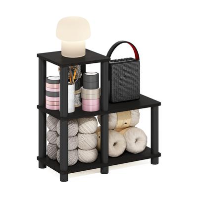 Полка с акцентом Furinno Espresso/Черный, 48 см Ш x 23,9 см Г x 50,5 см В [Официально импортировано из Японии]
