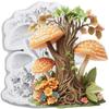 Mushroom Tree Silicone Mold Mushroom Fondant Molds Cake Decorating Tools Cupcake Topper Candy Sugar Craft Gum Paste Polymer Clay