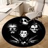1pc Horror Icons Round carpet, Made of Polyester,Perfect for Decorating Office Chairs, Living Rooms,fplt188