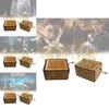 Harry Potter And The Sorcerers Stone Wooden Music Box With Carving For Gift Giving Special Characters Included
