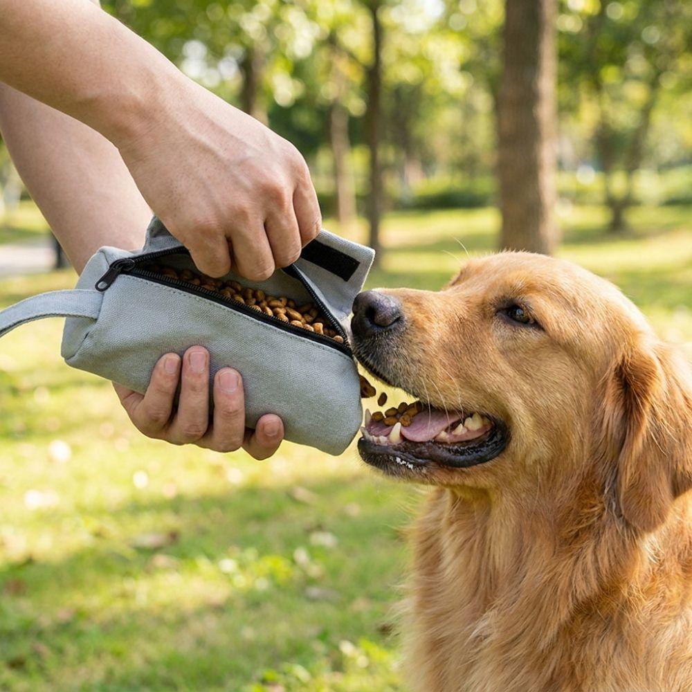 Portable Pet Snack Pouch Leak-proof Puppy Snack Reward Bag Pet Training Waist Bag Pet Training
