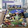 3 Pieces Pinocchio Bedding Set, Vintage Cartoon Puppet Boy Duvet Cover with Pillowcases, Soft Bed Sheet for Boys Girls Bedroom Decoration, No Filler
