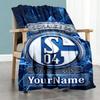 Fc Schalke 19 Personalized Text Blanket Gift Customizable Blanket Soft & Cozy Perfect for Livingroom Couch Living Room Bed All-Season Use