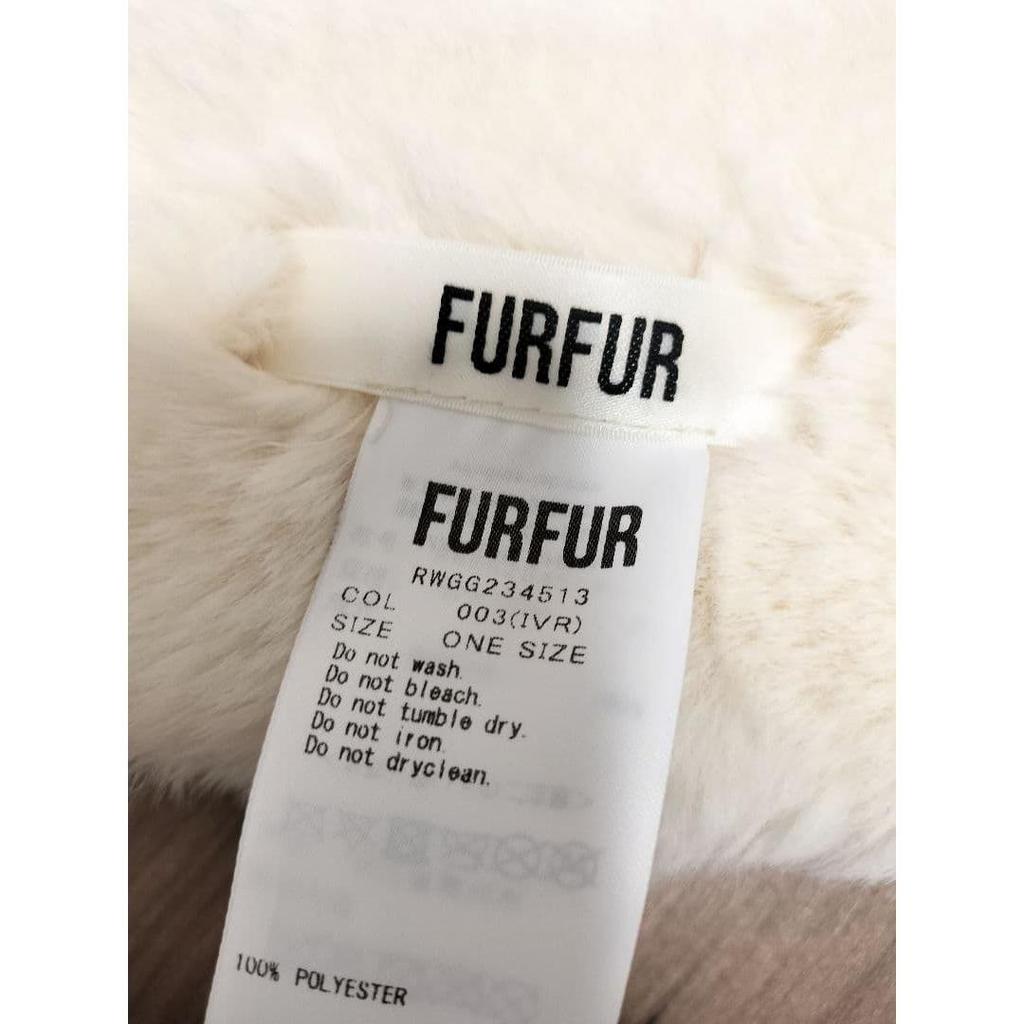 Б/у МЕХОВАЯ накидка-шарф FURFUR, меховой муфта, белый