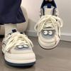 Big Eyes Cute Round Head Thick Sole Big Head Shoes New Board Shoes Versatile Little White Shoes Net Shoes Women's Breathable Mesh