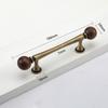 Walnut Brass Cabinet Handles Brass Wardrobe Door Handles Walnut Knobs  Cabinet Hardware
