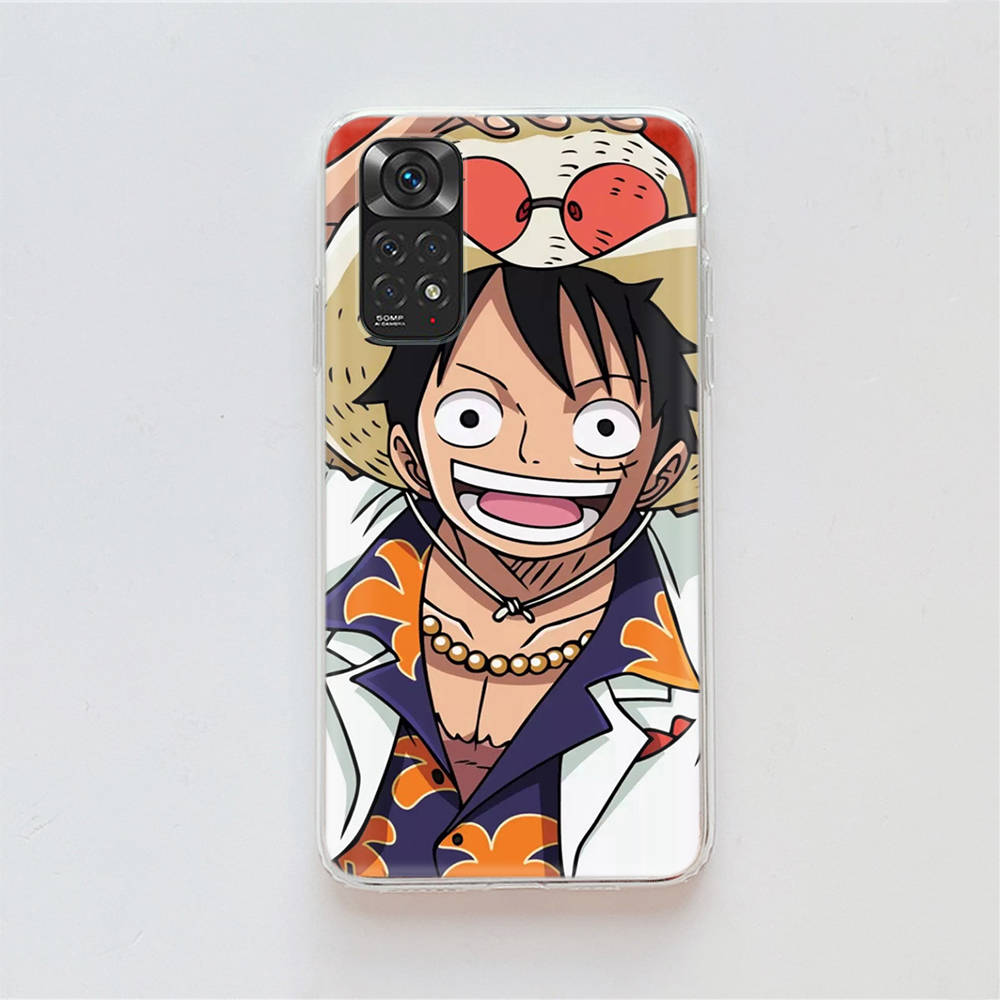 Чехол DT28 One Piece Luffy для Samsung A04 A14 A23 A34 A54 M23 M33 M52 M53 Realme 10 9 C30S C35 C55 VIVO Y02S Y21 Y33S Y51 X80 Pro Прозрачная крышка