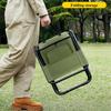 Portable Folding Chair With Cooler Bag Waterproof Outdoor Camping Backpacking Beach Picnic Fishing Collapsible Stool Seat