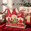 Holiday Gift for Her Christmas Theme Wooden Napkin Holder, Decorative Paper Towel Stand, Solid Wood Tissue Stand HD UV Printing Organizer Dining Table