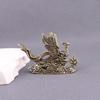 1Pcs Brass Phoenix Statue Auspicious Spreading Wings Desktop Hand Piece for Tea Ceremony Decor and Gift