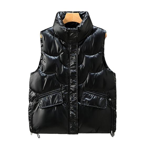 Women Cotton Vest Padded Thermal Neck Protection Smooth Surface Lady Winter Vest Female Clothes