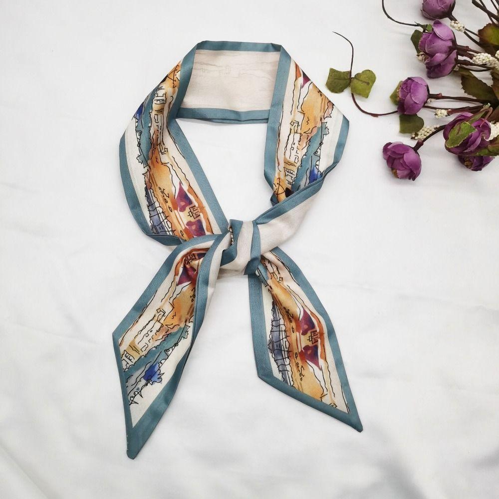 Ribbon Headband Floral Floral Scarf Fashion Headscarves