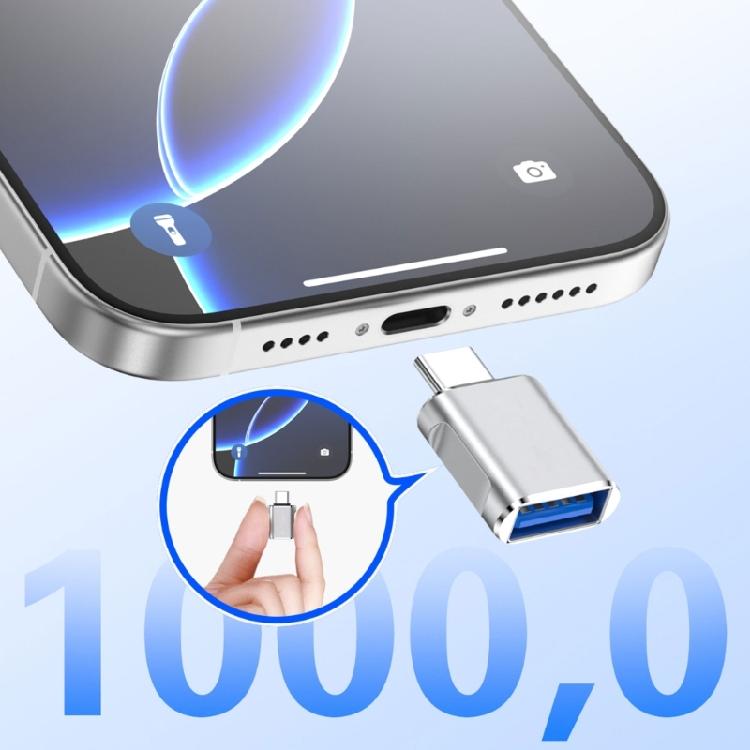 Универсальный OTG-адаптер-конвертер USB (мама) на Type-C (папа) для офиса и путешествий. Подключение USB-клавиатур, мышей, периферийных устройств.