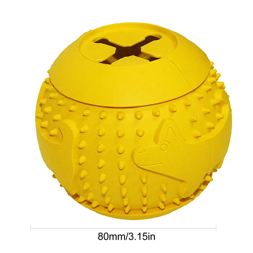 Dog Treat Toy Ball IQ Training Teeth Cleaning Rubber Dog Leakage Food Ball for Dogs Puppies Pets