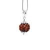 Natural Nepali 8 Mukhi Rudraksha 925 Silver Pendant | Organic & Lab Certified Spiritual Bead for Obstacle Removal, Success & Protection