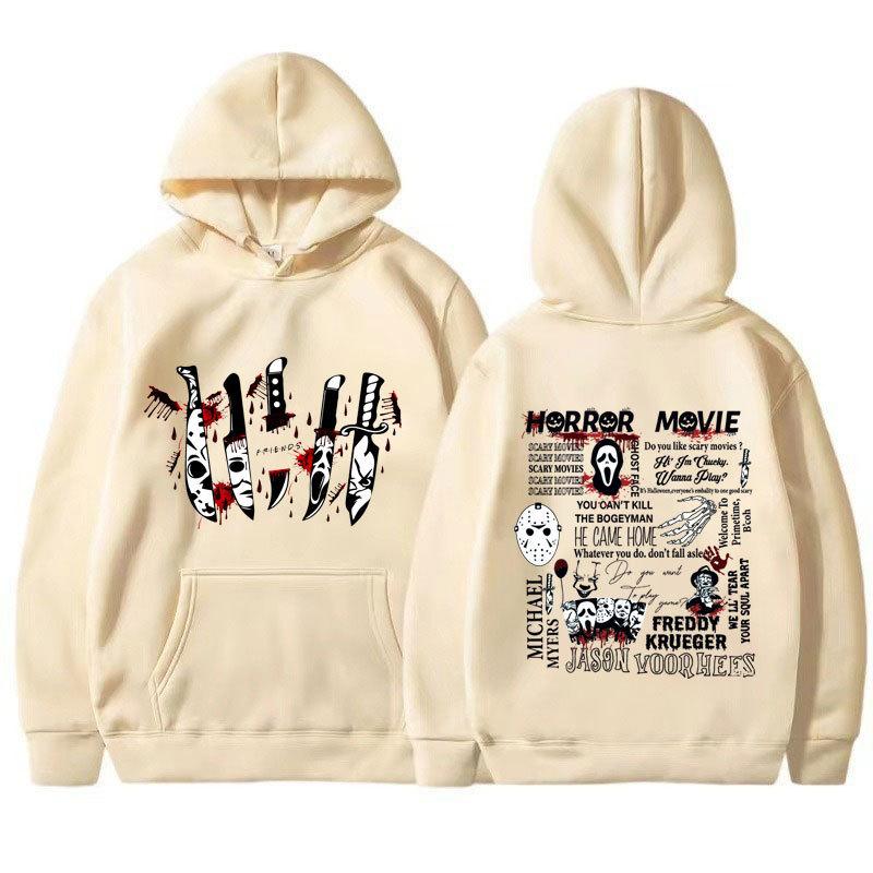 Friends Knife Horror Movie Halloween Hoodies Causal Unisex Hoodies