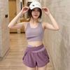 Универсальный спортивный костюм для йоги для женщин - Color Block, Высокая эластичность, Быстросохнущий, Отводящий влагу, Высокая талия, Облегающий крой