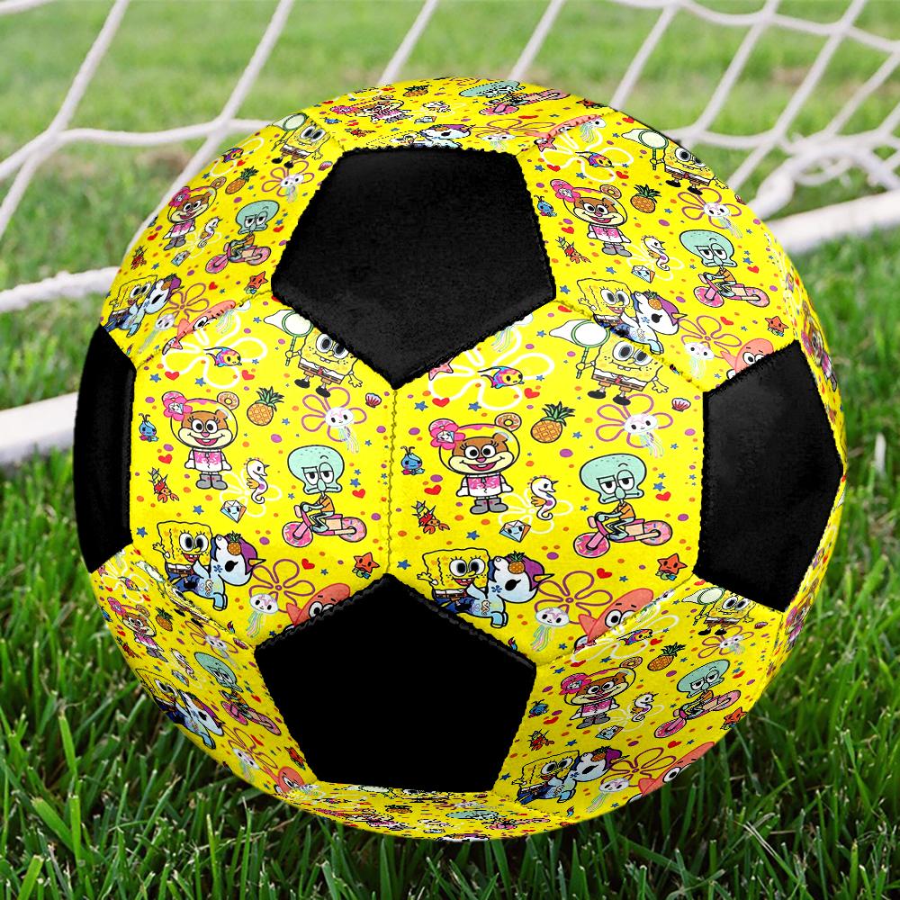SpongeBob SquarePants Theme Size 5 Soccer Ball, Suitable for Both Indoor and Outdoor Matches, a Gift Suitable for Everyone.