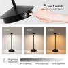 LED Table Lamp 3 Colors Ambient Night Light Touch Control Mushroom Spike Desk Light Dimmable Rechargeable for Bar Bedside Decor