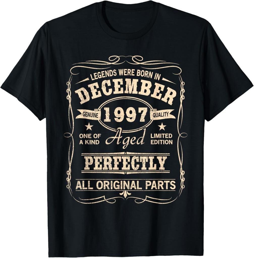 28th Birthday Tshirt 1997 Birthday Gifts for Unisex Women TShirt Custom Printed Graphic T Shirts Vintage Unisexs Clothing Tops