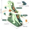 Малыш Динозавр Слайд Лестница Игрушка Гоночная трасса Игровой набор Электрический Приключенческий Слайд Американские Горки Со Световой Музыкой Подарок Ребенку