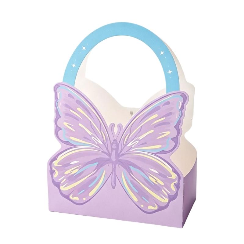 Butterfly Bouquet Packaging Box Set of 5 with Carry Handle, Gift-Ready Flower Box for Birthdays and Anniversary Display
