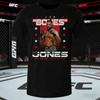 2026 Лето UFC Джон Джонс Боевая Графическая Футболка Женская Спортивная Хлопковая С Коротким Рукавом Свободная Повседневная Футболка для Фитнеса Унисекс