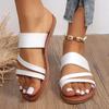 Summer Flat Heel Sandals for Women Casual Plus Size Beach Slippers Woman Pu Andal