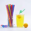 Flexible  Party Disposable Plastic Drinking Straws - Assorted Colors 100PCS