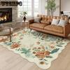 Vintage Floral Carpet Living Room Carpet Bedroom Bedside Carpet Sofa Coffee Table Carpet Hotel Homestay Decoration Carpet