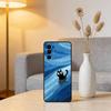 Милая иллюстрация черного кота Чехол для телефона Для Samsung S25, S24, S21, S22, S23, S30, Ultra, S20, Plus, Fe, Мягкий силиконовый черный чехол