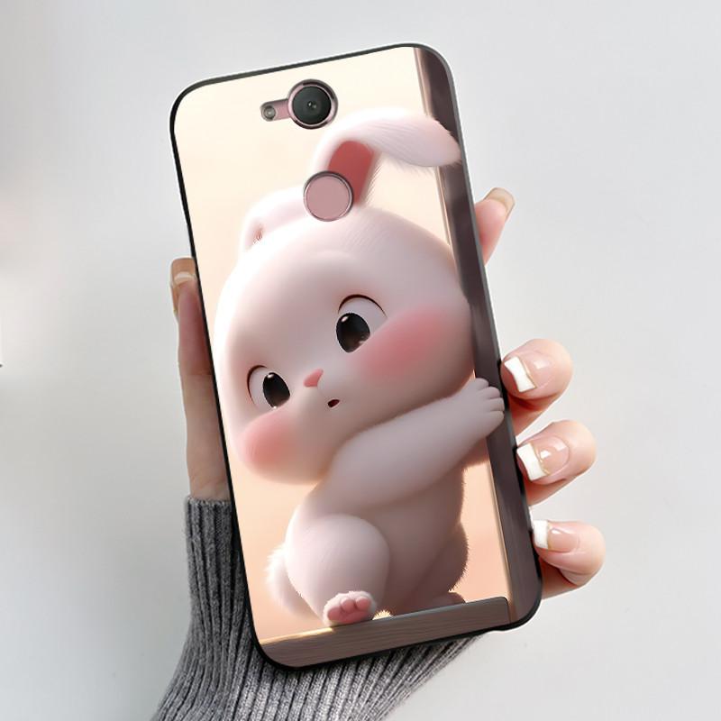 Милый Чехол Для Sony Xperia XA2 / Xperia XA2 Ultra Capa Coque Печатный Корпус Защитная Крышка Мягкий Силикон Мультяшный Черный Корпус