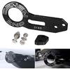 Heart Horse Rear Tow Towing Hook For Universal Car, JDM Bumper Quick Release Auto Trailer Ring Aluminum Alloy, Improved Wiredrawing Anodizing (Black)