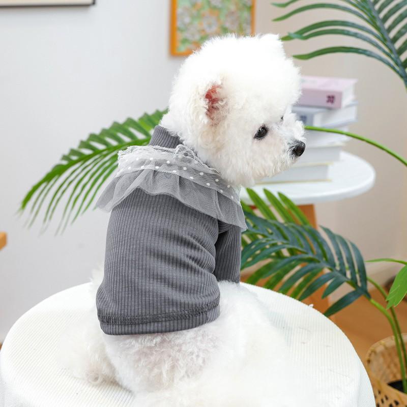Pet Clothes Small Dogs Cats Fall Winter Soft Homewear Base Shirts Teddy Bichon