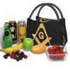Золотой логотип Freemason портативные ланч-боксы для масонского охладителя Mason термоизолированная сумка для обеда офисный рабочий контейнер для пикника