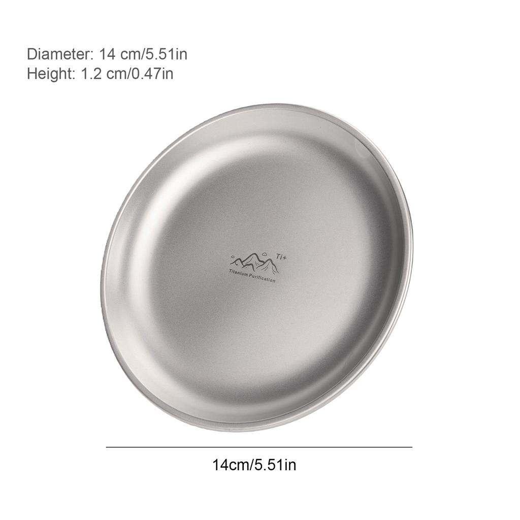 3-1 шт. Титановая очищающая пластина Ультралегкая Портативная Безопасная Круглая Столовая Туризм Пикник Барбекю Дом Наружная Посуда
